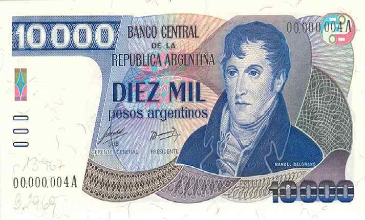 El Banco Central de Argentina aprueba la emisión de billetes de 10.000 y 20.000 pesos