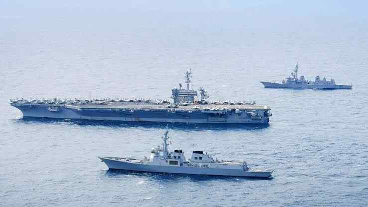 Corea del Sur, Estados Unidos y Japón llevaron a cabo entre jueves y viernes un ejercicio naval
