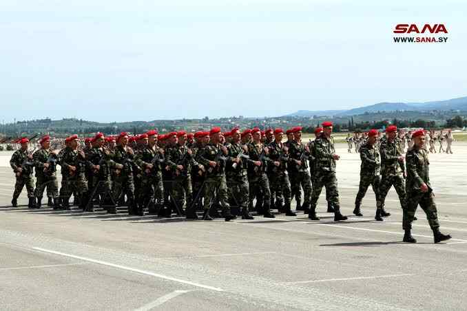 Ceremonia militar sirio-rusa por aniversario 79 de Gran Guerra Patria