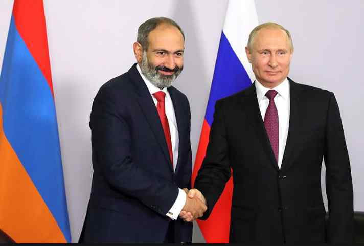 El presidente ruso, Vladimir Putin, se reunirá mañana con el primer ministro armenio, Nikol Pashinian